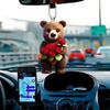Cartoon Cute Style Bear Rose Christmas Tree Acrylic Car Decoration For Festive Cheer