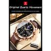 POEDAGAR Luxury Sports Watch for Men Waterproof Luminous Date Chronograph Wristwatch Leather Quartz Watches Reloj