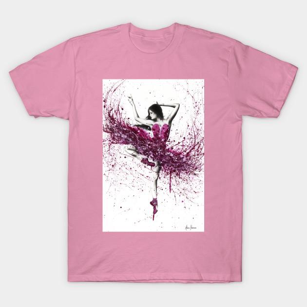 T Shirt Women Royal Rubellite Ballerina Harajuku Print Kawaii Tshirt Summer Short Sleeve Female T-Shirt Top Tee