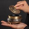 Eight Auspicious Carved Three-legged Incense Burner Household Indoor/temple Offering Buddha/ Tower Incense Aromatherapy Stove