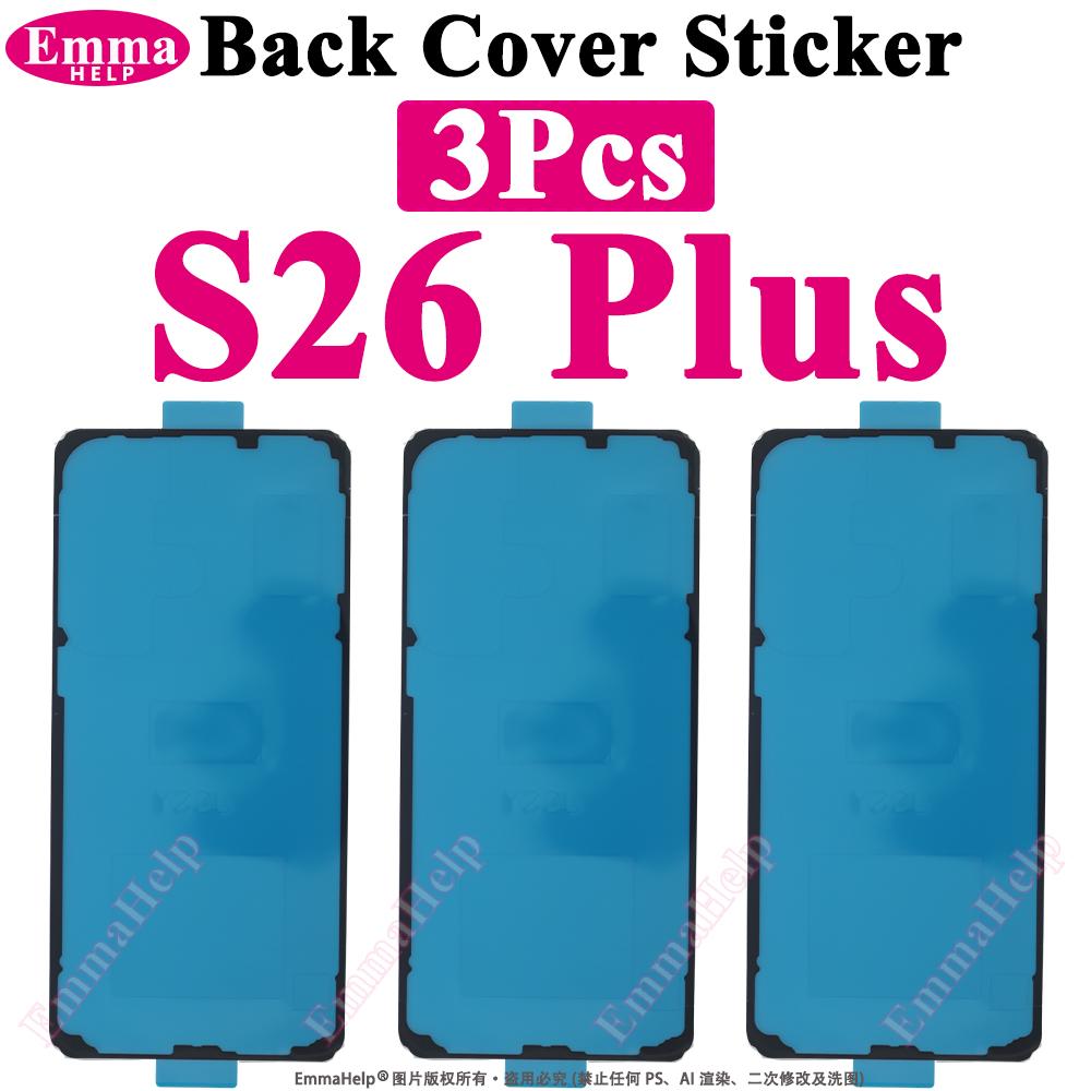 3pcs Waterproof Sticker For Samsung S23 Ultra S21 S22 S24 S25 Plus S26 Rear Back Door Housing Cover Seal Frame Adhesive Glue