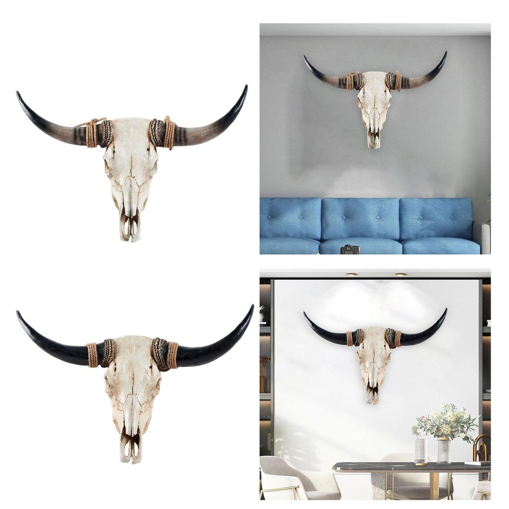 Animal Head Wall Art: Faux Cow Sculpture for Living Room