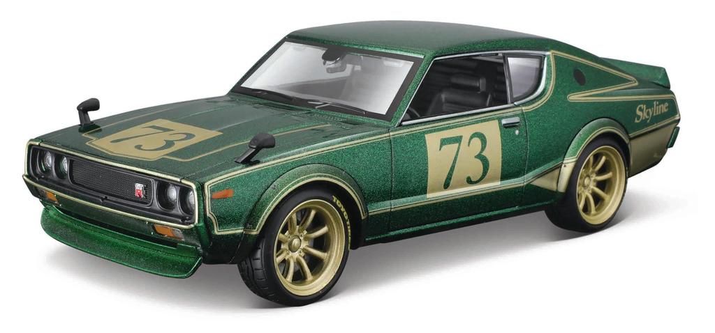 Maisto 1/24 Scale Nissan 1973 Skyline 2000GT-R Green Custom Tokyo Moz Series / Diecast Model Car, Finished Product, 32539