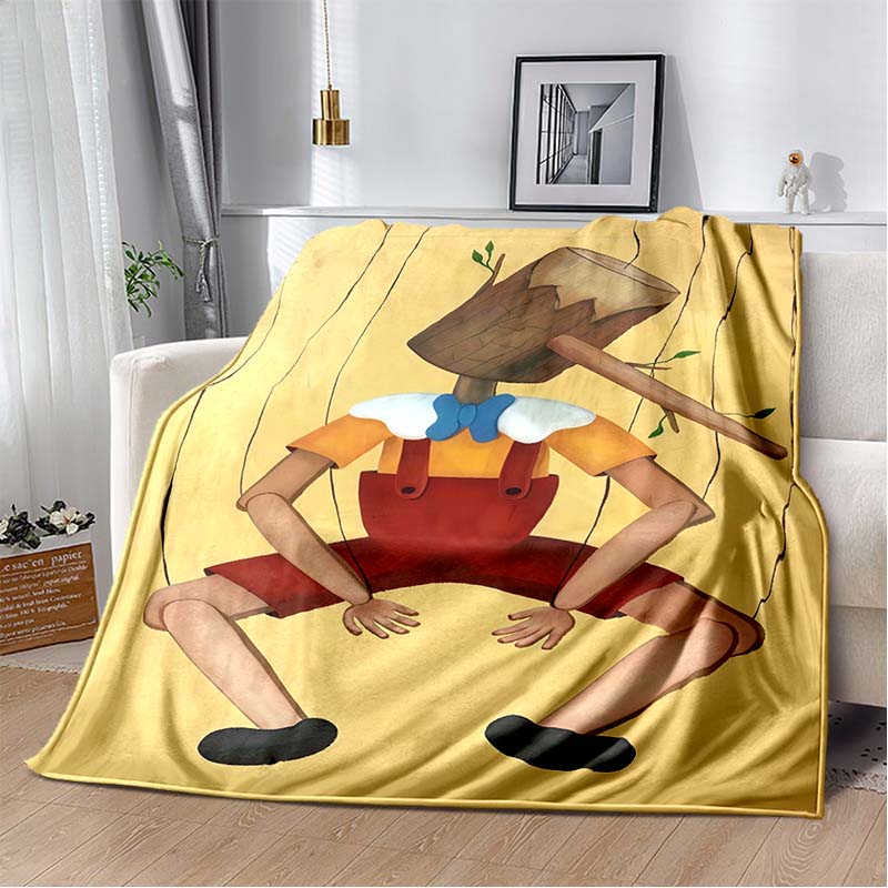 Couverture Flottante Pinocchio, Couverture Douce et Chaude Imprimée Affiche de Film pour Canapé Lit Décoration de Maison
