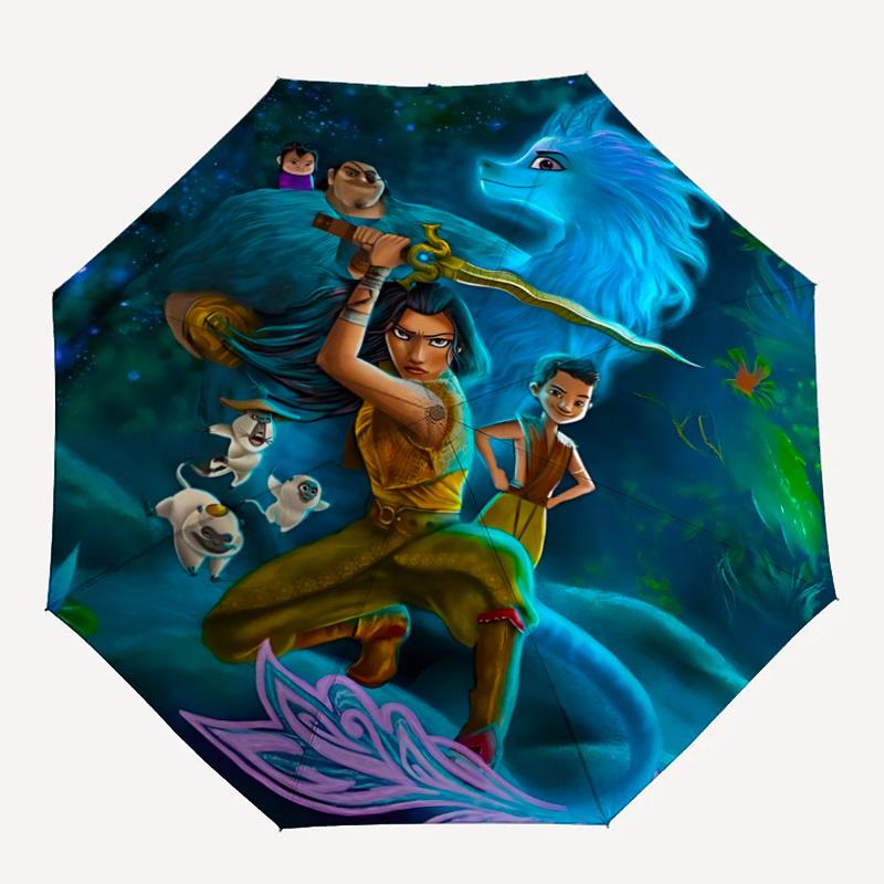 

1pc Raya and The Last Dragon Automatic Cute Umbrella - Cartoon Design, Lightweight & Portable, Travel Umbrella, Durable Canopy a0820019