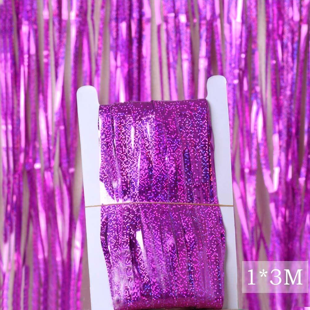 Foil Laser Christmas Wedding Prom Birthday Party Tassels Door Curtain Foil Curtain Rainwire Curtain