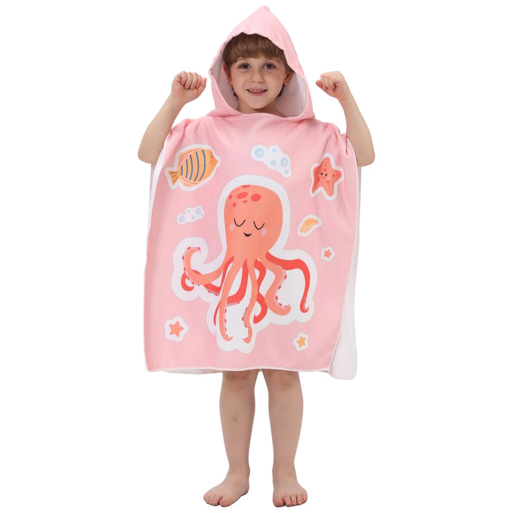 Prinzessin Dinosaurier Kinder Kapuzenbadetuch Mikrofaser Jungen Mädchen Strandtücher Meer Surfen Schnelltrocknend Surfponcho Bademantel Kind Anime