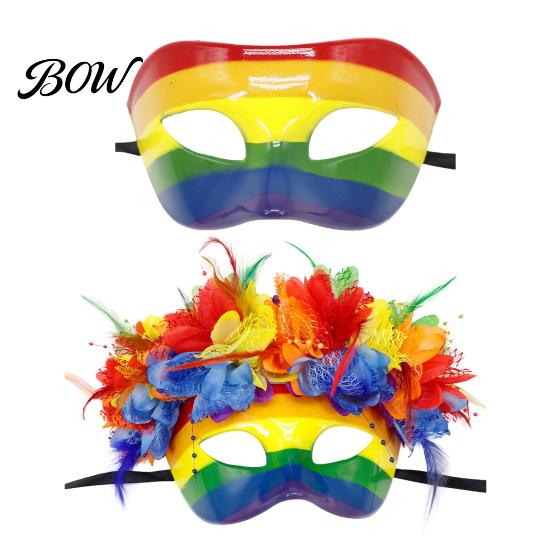 Squisito Accessorio Mascherato Maschera di Carnevale per Uomini Donne, Colorata Arcobaleno Splendida Maschera per Costume di Carnevale, Festa di Ballo Veneziana, Carnevale,