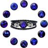 12 Constellation Bracelet Zodiac Constellation Bracelet Zodiac Signs Guardian Fluorescent Woven Leather Bracelet for Women Men Jewelry