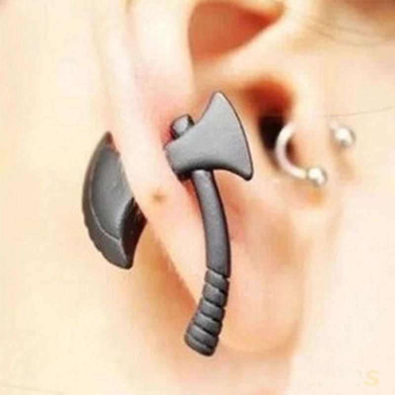 Hollow Hexagram Star Argent Noir Titane Acier Homme vis Percé Boucles d/'oreille