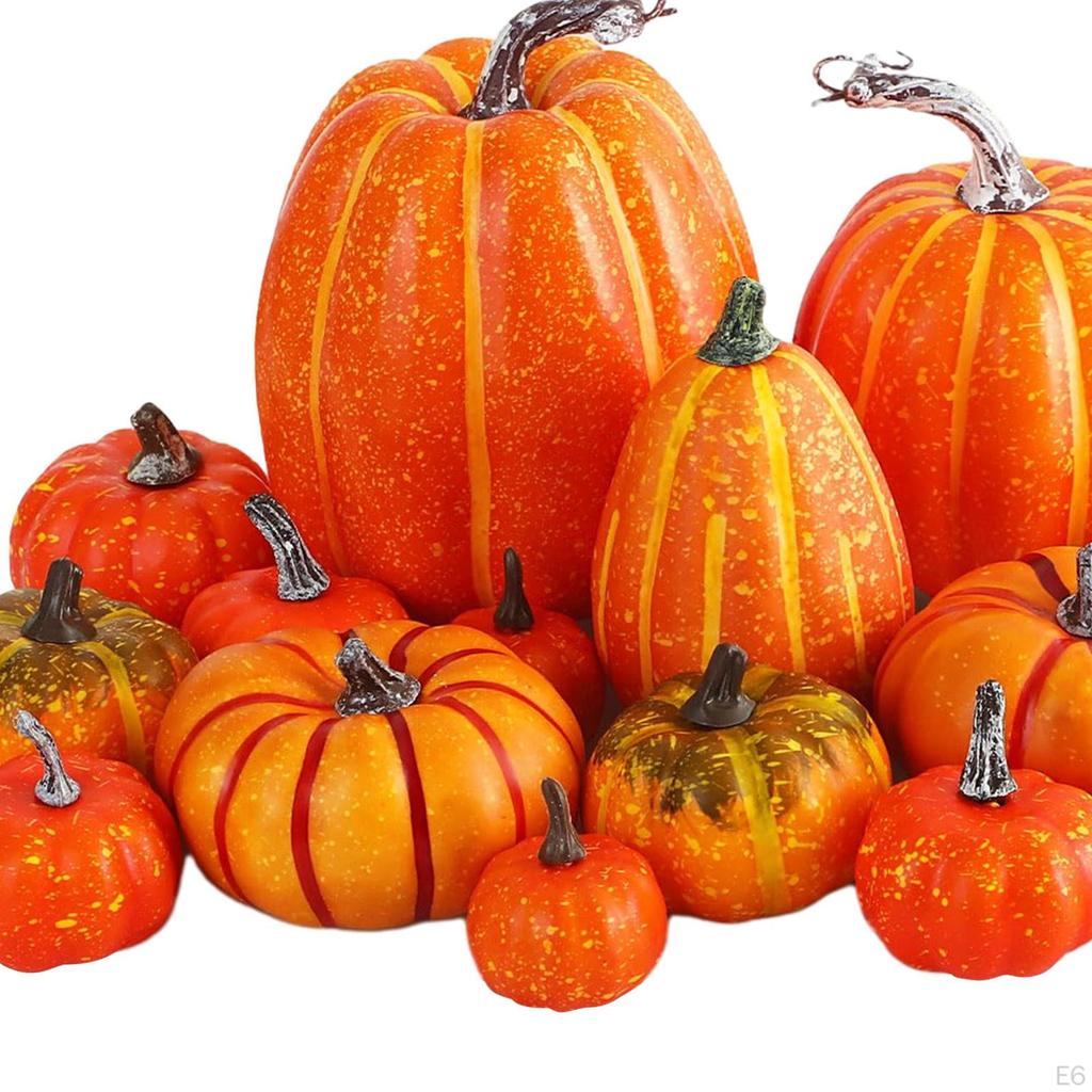 16 Pieces Artificial Pumpkins Harvest Decorative Home Decoration Lifelike Foam for