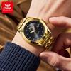 OPK brand watch steel strip single calendar business casual men's quartz watch night light waterproof men's watch 8183