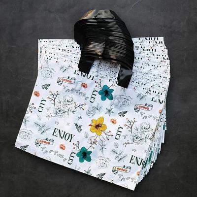 50 pezzi di borse di plastica per abbigliamento, negozio di shopping, imballaggio regalo, contenitori portatili, colore, universali, per tasca aziendale