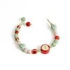 Handmade Ceramic Apple Bracelet Colorful Cute Boho Style Gift for Women