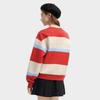 FILA Original Simple Fashion Retro Sports Casual Trendy Striped Comfortable Versatile Round Neck Pullover Sweatshirt Women sweatshirt F11W619206FBG