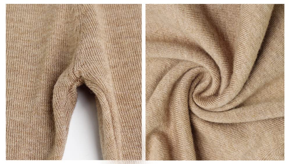 MAYUDAMA Silk Silk and Cashmere Cropped Mulberry Thick Warm Extra Leggings, Silk, Wool, Mid-Waist, Cotton-Wool, Pants, Warm, Skin-Friendly, Women's