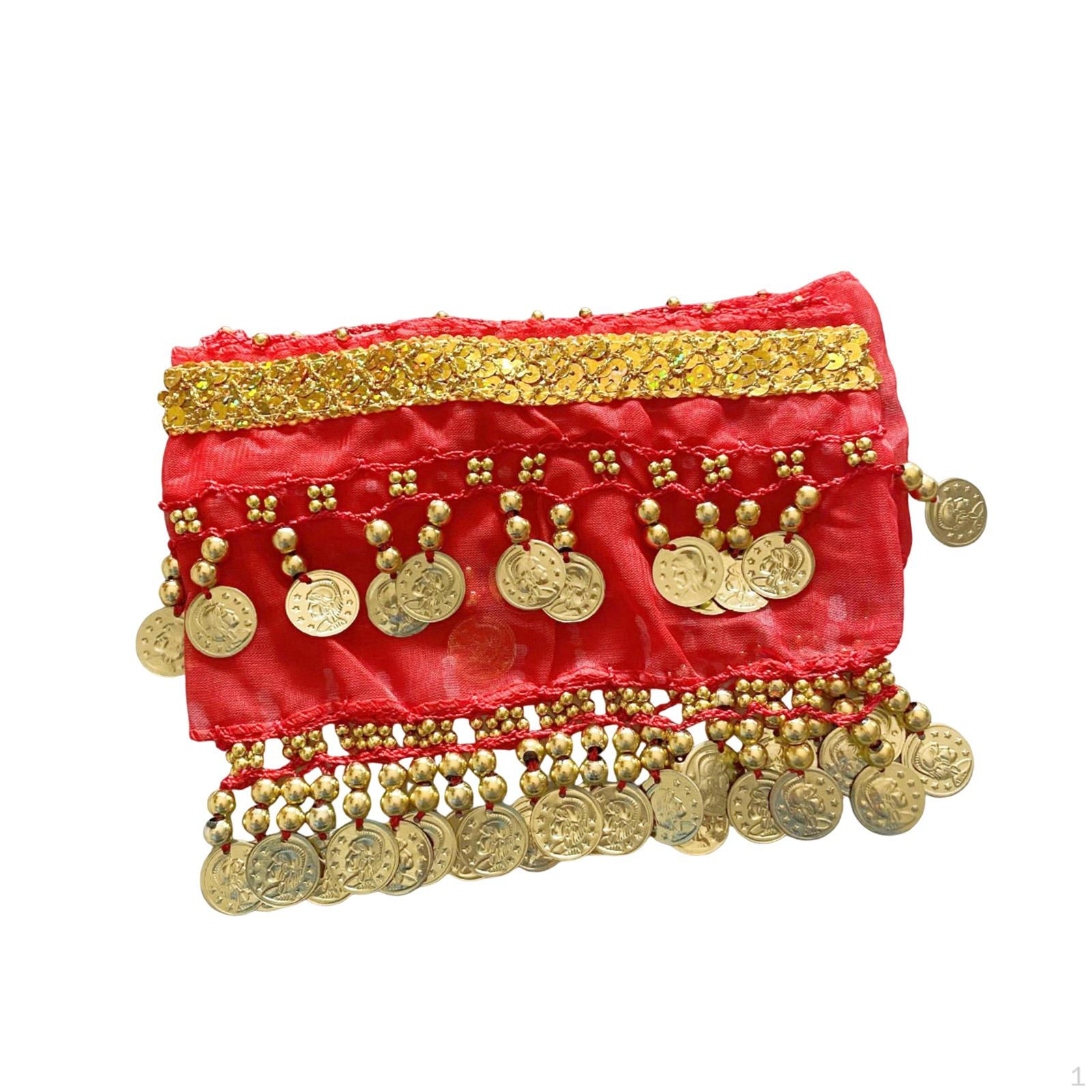 

Собачий танець живота стегновий платок косплей прикраса смішний маскарадний костюм з паєтками пояс штора для червоний