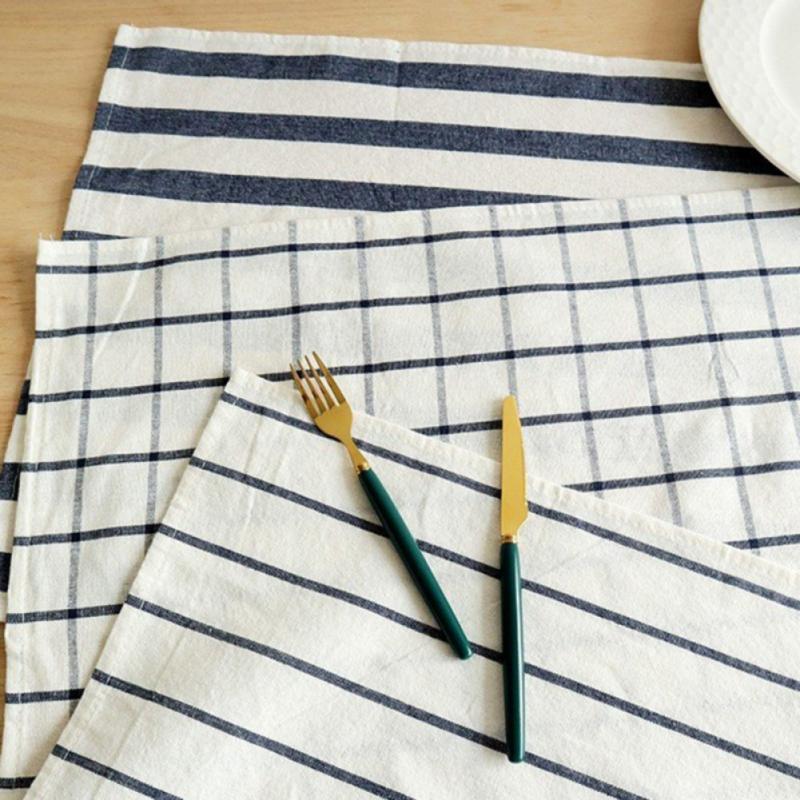 40x60cm Table Napkins Dinner Mat Classic Mediterranean Style Cotton Napkin Wedding Dessert Tea Towel Kitchen Dishcloth Placemats