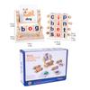 Matching Letter Game Spelling Reading English Alphabet Wooden Letters Card Mat- Game Children Pre-school Learning Language Toys