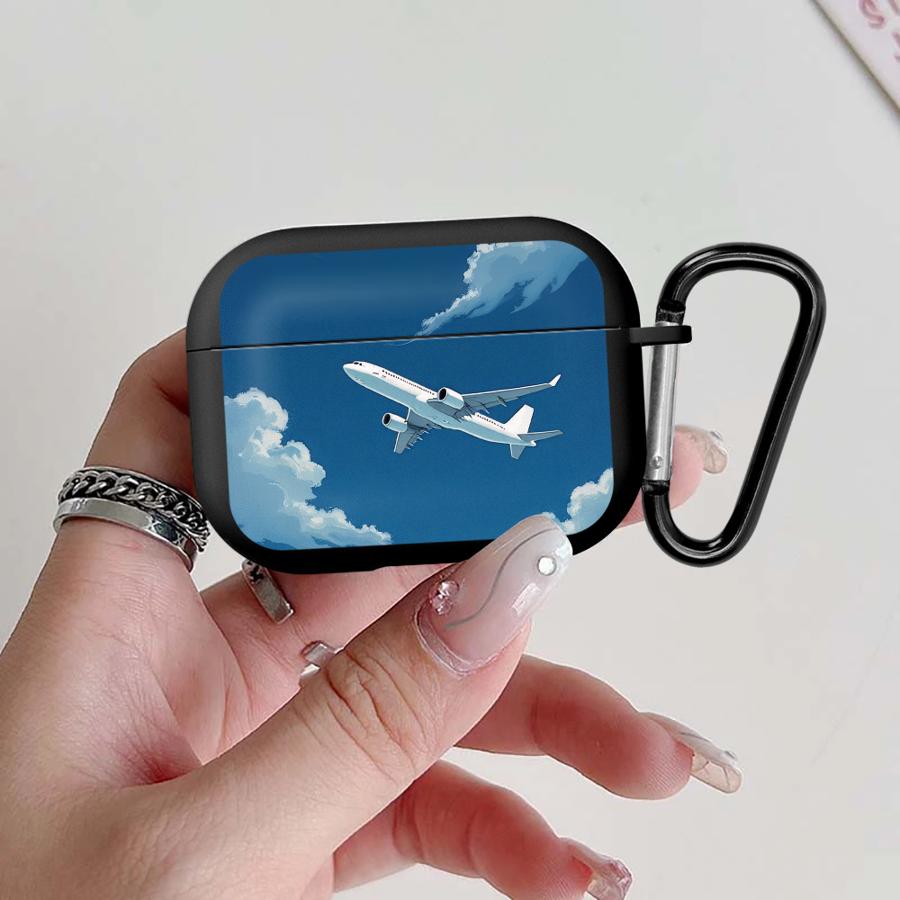 

Deep Blue Cloud Sea Plane Case For Airpods Pro 4 3 Pro2 1 Pro3 2 Earphone Cases Cover Airpods 2