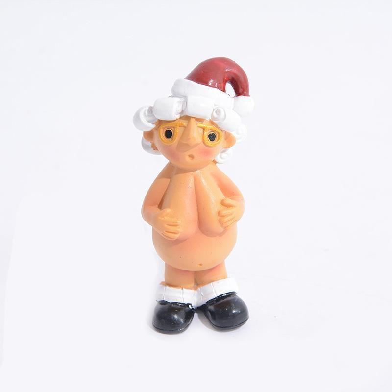 Acryl Unartiger Weihnachtsmann Weihnachtsbaumschmuck Zeichentrickstil Männliche und weibliche Optionen Charakterdesign