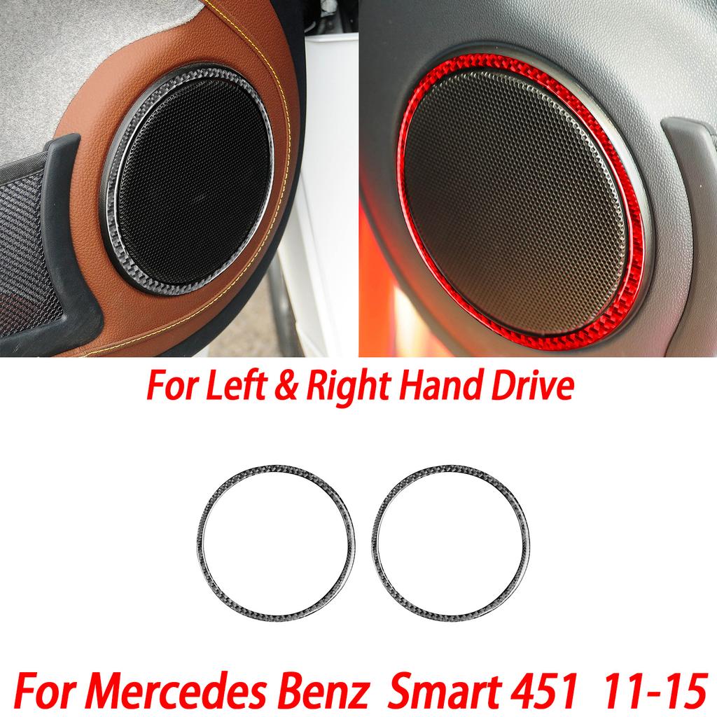 For Benz Smart W451 Fortwo 2011-2015 Carbon Fiber Copilot Storage Box Handle Center CD Gear Shift Panel Interior Trim Sticker