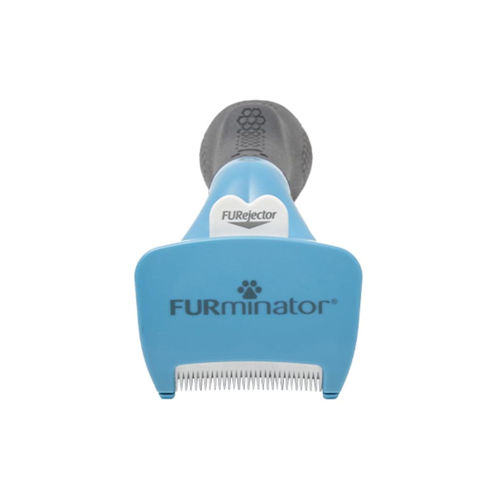 Furminator Small Cat Grooming Brush for Prevents Gentle on Removes Easily Removes Shed Hair with the Press of a Protects Against and More Short-Haired