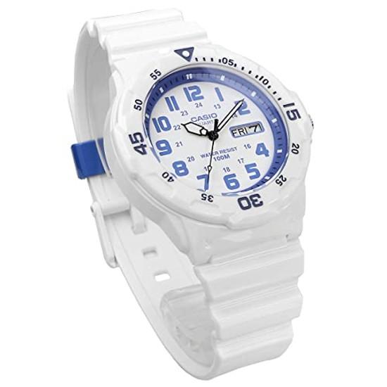 CASIO Standard Quartz Wristwatch MRW-200HC-7B2V Mens Gloss White Blue Overseas Model