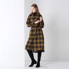 Pin Black Cotton Check Shirts One-Piece Navy