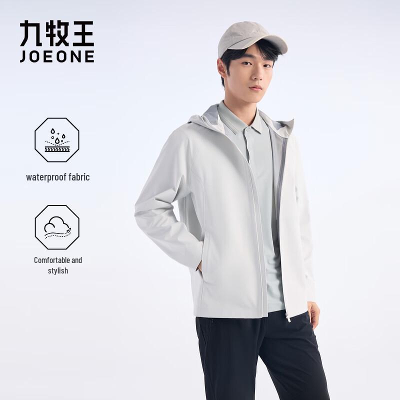 

Jiumuwang Men s Slim-Fit Waterproof Hardshell Hooded Jacket L (175/96A)
