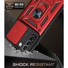 Coque et Verres Trempés - Samsung - S22 Plus - Rouge - Anti-Rayure - Antichoc