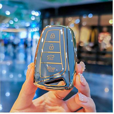 Soft TPU Car Key Cover Remote Case For Hyundai Santa Fe Sport Ix45 Equus Centennial Genesis G80 Grandeur Azera 2013-2016 Shell