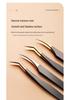 Stainless Steel Black Gold Feather Dolphin Tweezers for Beauty and Manicure