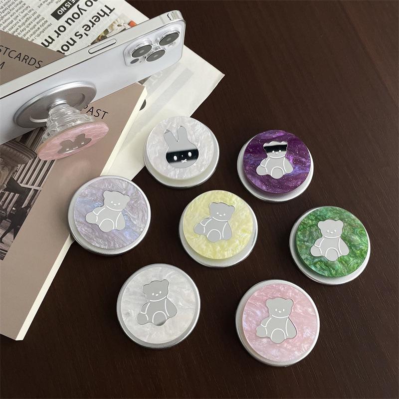 Little Bear Rabbit Magnetic Airbag Phone Holder for MagSafe - Strong Desktop Retractable Design