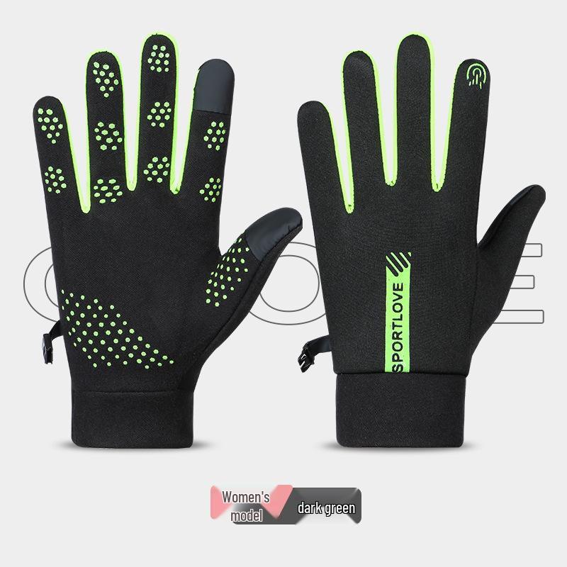 Unisex Velvet-Lined Winter Gloves: Windproof, Warm, Touchscreen Compatible, Non-Slip for Cycling, Driving, and Outdoor Sports