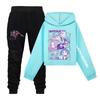 Children's Hooded Top And Pants Two-piece Tracksuit Set Long-sleeved Printed Clothing Set