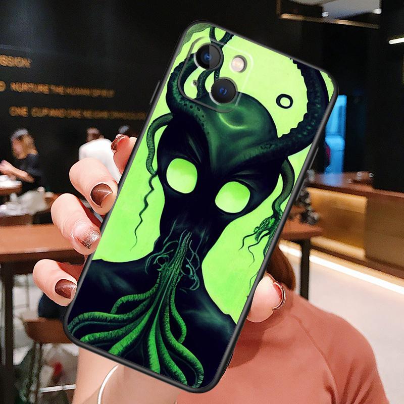 

Alien Kawaii Art Phone Case For iPhone 16 Pro Max 14 13 12 11 15 Pro Max Plus 12 13 Mini XR 16e Funda Cover iPhone 15