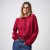 Solid Colour Simple Knitted Cardigan Autumn Lazy Versatile Casual Round-neck Jumper Women Blend Comfortable Versatile Undercoat Long Sleeves Sweater