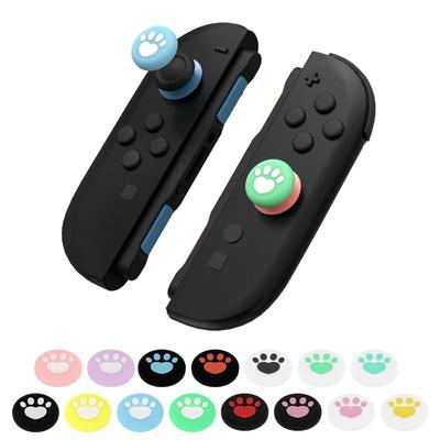 4 PIÈCES Poignées Ergonomiques pour Pouce Anti-Dérapantes Motif Patte de Chat Caps pour Joystick Joy-Con Amélioration Colorée Poignée de Jeu pour Nintendo Switch 2