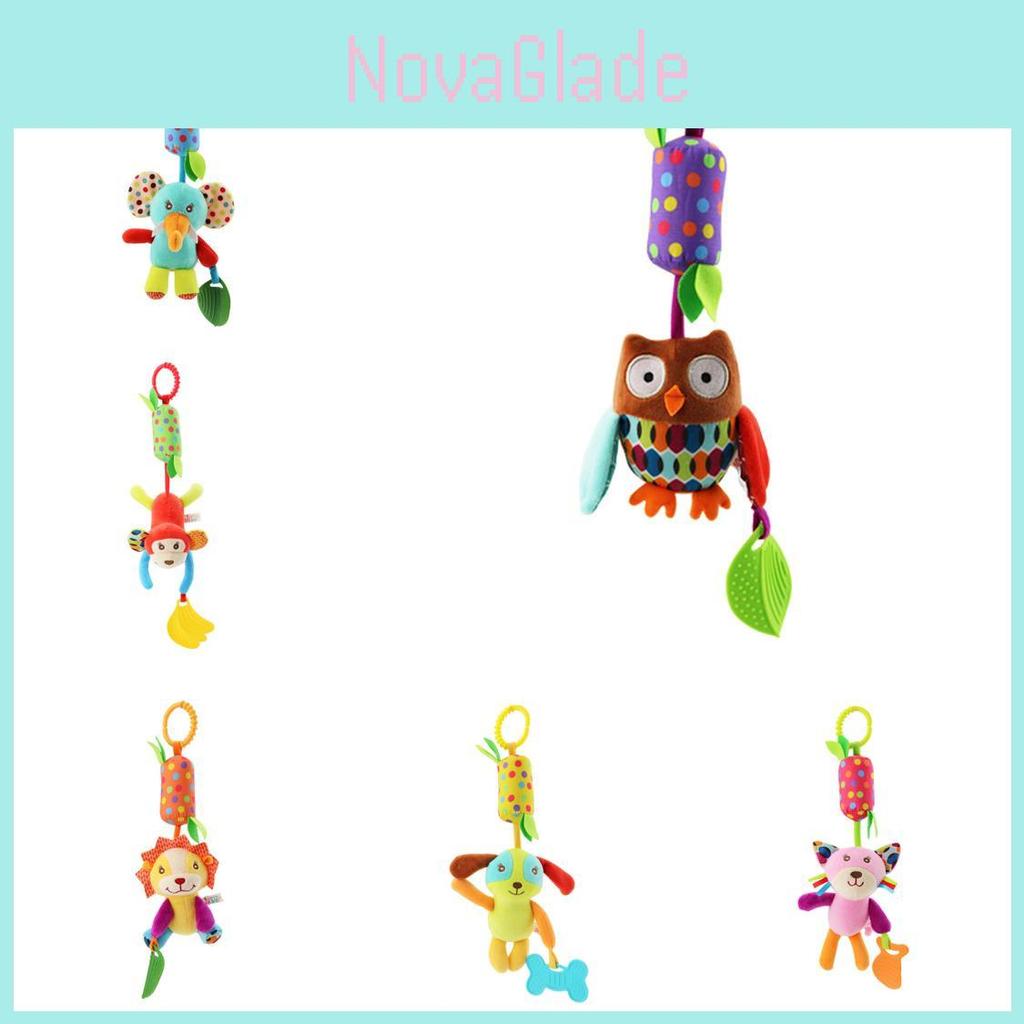 Skk New Animal Wind Chime Bed Hanging Pushchair Pendant With Bell Teether Plush Toy Manufacturer Supply