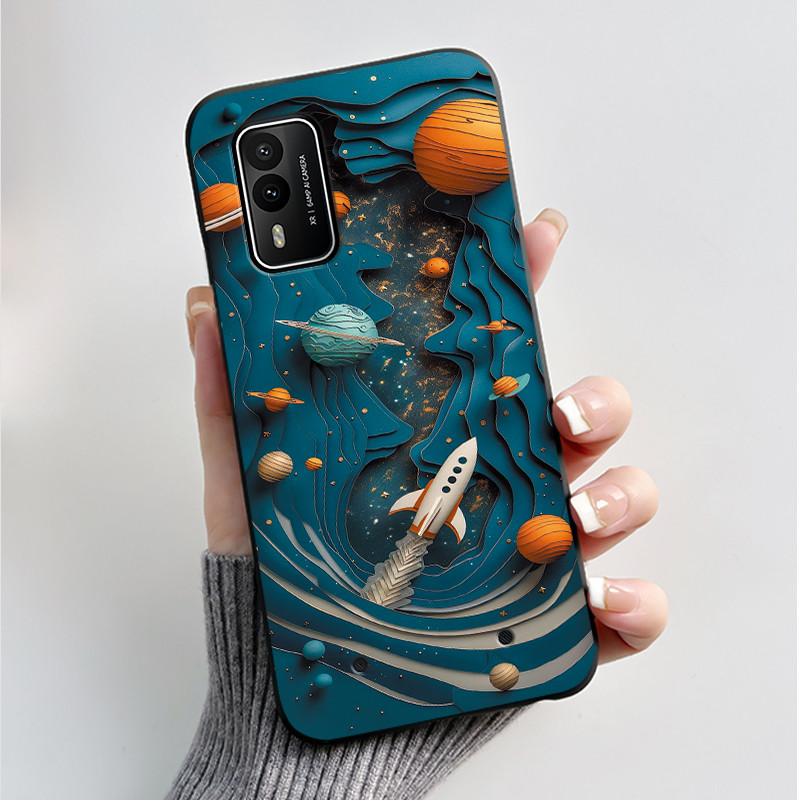 Printed Phone Case For Nokia XR21 Coque Capa Soft Silicone Black Shell Cover Cute Flower Cartoon Casing Fundas