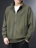 Men's Plus Size Stand Collar Cardigan Hoodie - Versatile XL Spring/Autumn Jacket