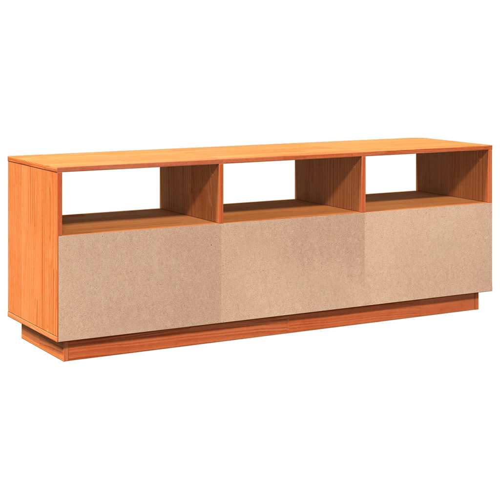 TV Stand Wax Brown 140 x 37 x 50 cm Solid Pine Wood