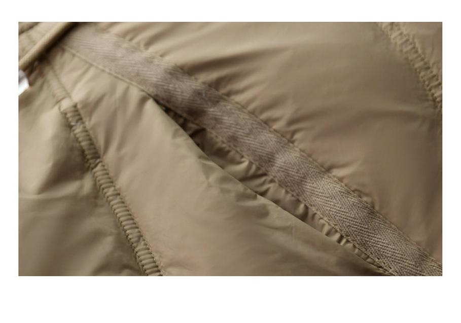 Women's Mid-Length Hooded Patchwork Pendant Down Jacket - Plus Size, Loose Fit, White Duck Down, Autumn/Winter Style