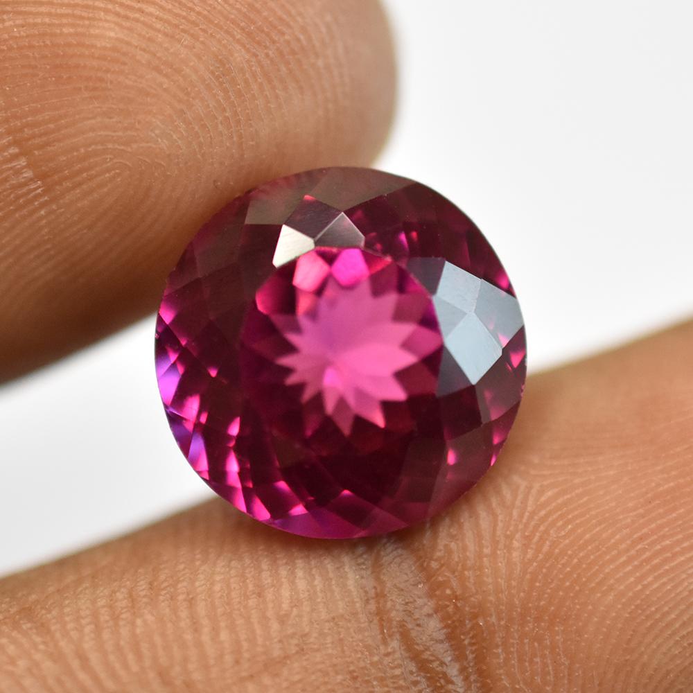 Natürlicher Rosa Saphir 13 Karat Zertifizierter Loser Edelstein Runder Schliff
