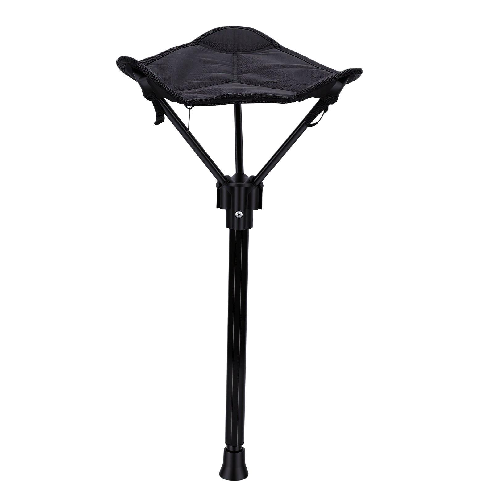 Портативный складной стул Выдвижной походный стул Одноногий стул для кемпинга, отдыха на природе, барбекю, рыбалки 3 уровня высоты