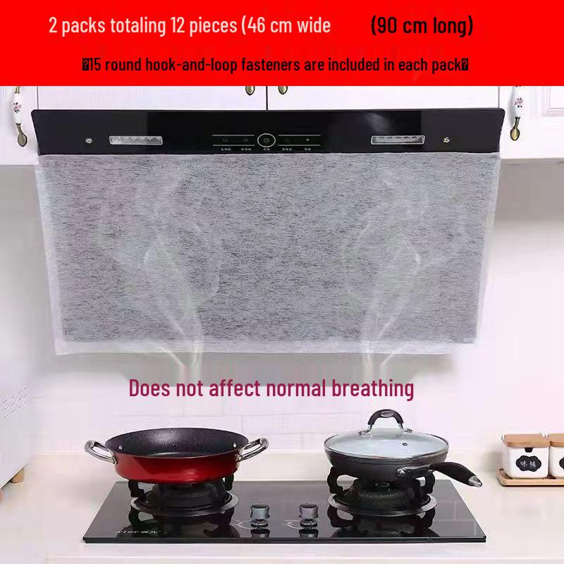 Oil Absorbing Range Hood Filter: Oil & Smoke Proof Sticker and Gasket Strip.