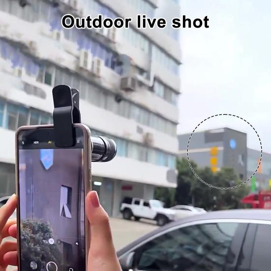 8X Objektiv fotoaparátu telefonu s klipem Lehký Snímání fotografií a videa Mobilní telefon Externí fotoaparát Nástavec objektivu s dlouhým ohniskem Příslušenství k telefonu