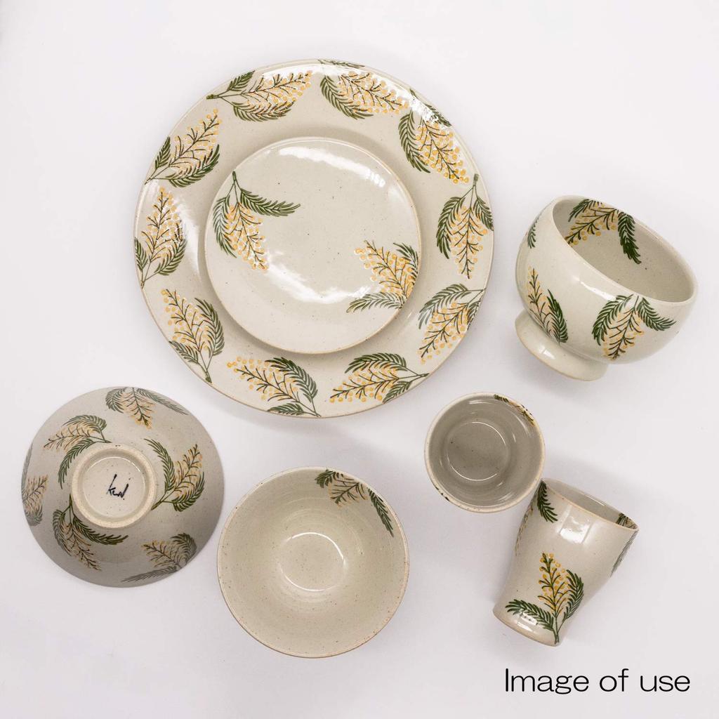 24to3 Nishitomi Keramiek Hasami Isayama 22 Gemaakt in 478120 (Nishitomi) ware, Seito, 7-inch bord, ca.. cm, Mimosa, Japan,