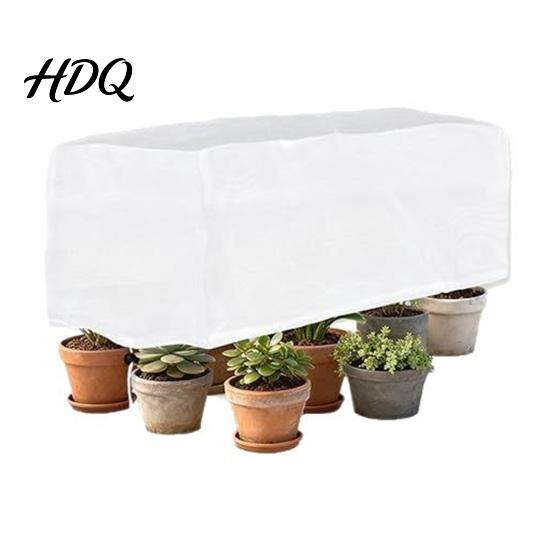 Thermal Insulation Plant Cover Garden Raised Bed Cover Freeze Protection Adjustable Drawstring